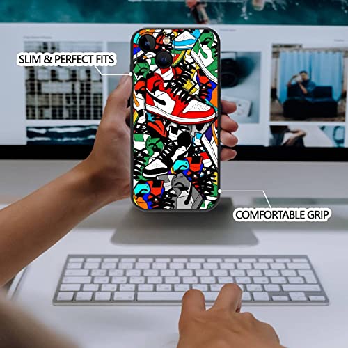 Compatible iPhone 13 Mini Case for for Cool Boys Teen Girls, Basketball Shoes Sneaker Cute Aesthetic Color Ways Soft TPU Cute Funny Glossy Cover Graphics Sports Design