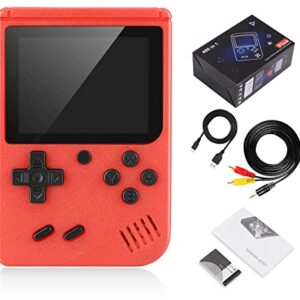 Handheld Game Console, Portable Retro Video Game Console with 400 Classical FC Games 3.0-Inch Screen 1020mAh Rechargeable Battery Support for Connecting TV (Red)