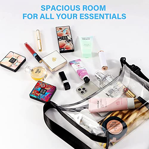 cosone Clear Bag Stadium Approved, Clear Crossbody Bag for Women, Clear Shoulder Bag Clear Purse for Concerts Sports Events Festivals