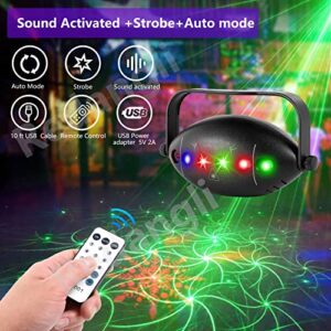 Dj Lights Stage Party Lights Sound Activated Disco Ball Lamp Rave Lights with Remote 3 LED Backlight Strobe Flash Patterns Projector Lighting in Door for Parties Dance Room Home Christmas Decoration