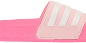 adidas Adilette Shower Slide Sandal, Clear Pink/White/Lucid Pink, 13 US Unisex Little Kid