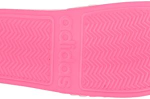 adidas Adilette Shower Slide Sandal, Clear Pink/White/Lucid Pink, 13 US Unisex Little Kid