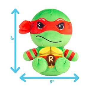 Club Mocchi-Mocchi- Teenage Mutant Ninja Turtles Plush — TMNT Raphael Plushie — Officially Licensed Collectible Squishy Turtle Plushies — 6 Inch