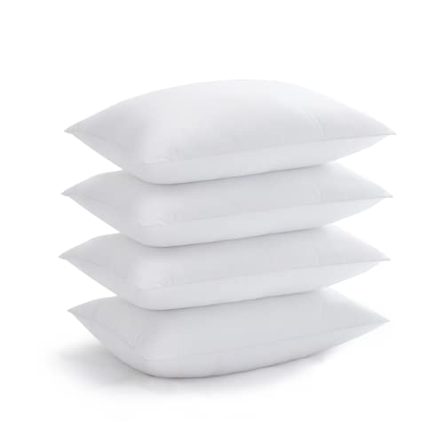 Acanva Bed Pillows for Sleeping, Cooling Hotel Quality with Premium Soft 3D Down Alternative Fill for Back, Stomach or Side Sleepers, Standard (Pack of 4), White 4 Count