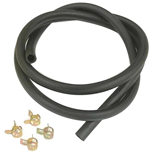 Luxuypon Fit For Hon-da Fuel Petrol Pipe Hose 6mm I/d X 9mm Od + 4 Clips Lawnmower Generator
