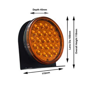 Lite Green Pair of Amber LEDs Super Bright Turn Signal Assembly Tail Light Suitable for ATV |Trucks| Tractor | Golf Carts | UTV | UTV | Trailers | Cars and Buses (12v)