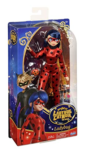 Miraculous Bandai Ladybug & Cat Noir The Movie Ladybug Fashion Doll | 26cm Marinette Ladybug Doll with Yoyo Accessory Dolls from The Movie Make Great Toys for Girls and Boys