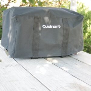 Cuisinart Grill Bundle - Petit Portable Propane Gourmet Tabletop Gas Grill (Stainless Steel) & Tabletop Grill Tote Cover