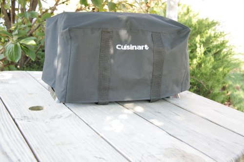 Cuisinart Grill Bundle - Petit Portable Propane Gourmet Tabletop Gas Grill (Stainless Steel) & Tabletop Grill Tote Cover