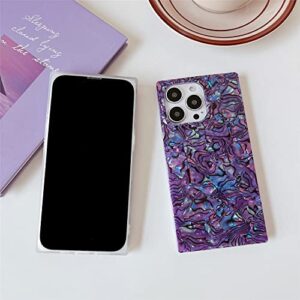 Cocomii Square Case Compatible with iPhone 13 Mini - Slim, Glossy, Opalescent Pearl, Iridescent Glitter, Easy to Hold, Anti-Scratch, Shockproof (Abalone)