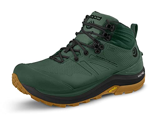 Topo Athletic Men's Trailventure 2 WP Comfortable Waterproof 6MM Drop Trail Running Boots, Athletic Shoes for Trail Running, Dark Green/Clay, Size 10.5