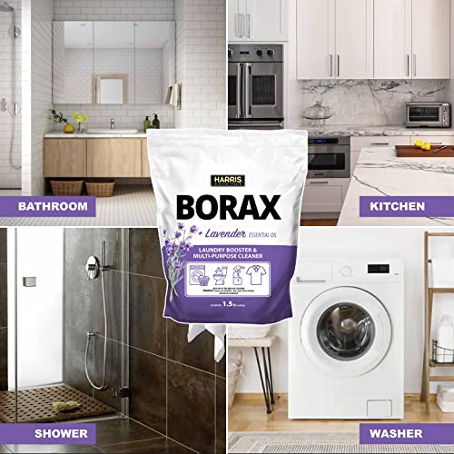 Harris Borax Laundry Booster and Multipurpose Cleaner, 1.5lb (Lavender)