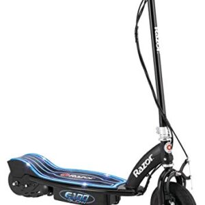 Razor E100 Electric Scooter for Kids Ages 8+ - 8" & Power Core E90 Glow Electric Scooter for Kids Ages 8+ - 90w Hub Motor, LED Light-Up Deck, Up to 10 mph and 60 min Ride Time