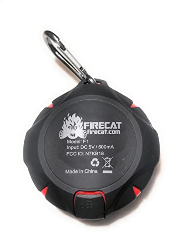 FIRECAT F1 Bluetooth Shower/Outdoor Speaker, Portable, Hands Free Talk, IP67 Waterproof Speaker, Floating, True Wireless Stereo, Beach, Use for; Shower, Pool and Beach Fun, Boating, Hiking, Camping.