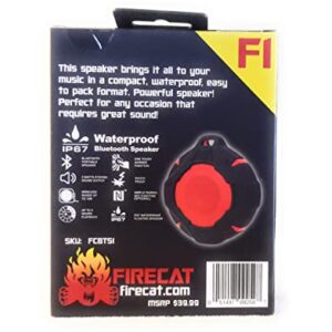 FIRECAT F1 Bluetooth Shower/Outdoor Speaker, Portable, Hands Free Talk, IP67 Waterproof Speaker, Floating, True Wireless Stereo, Beach, Use for; Shower, Pool and Beach Fun, Boating, Hiking, Camping.