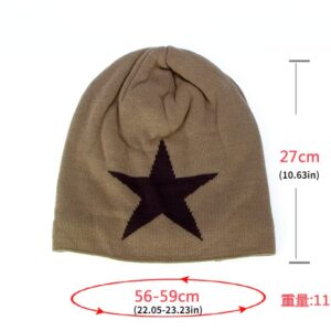 Y2k Hat Grunge Accessories Slouchy Beanies for Women Vintage Beanies Winter Warm Hat for Men Women Knitted Beanies (Black,One Size)