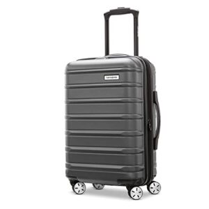samsonite omni 2 hardside expandable luggage with spinners | charcoal | 22x14x9 carry-on