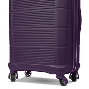 American Tourister Stratum 2.0 Hardside Expandable Luggage with Spinners, Plum, 2PC SET (Carry-on/Large)