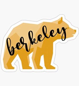 berkeley bear sticker - sticker graphic - waterbottle laptop phone car window scrapbook sticker