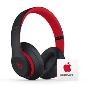 beats studio3 wireless noise cancelling over-ear headphones - defiant black-red with applecare+ (2 years)