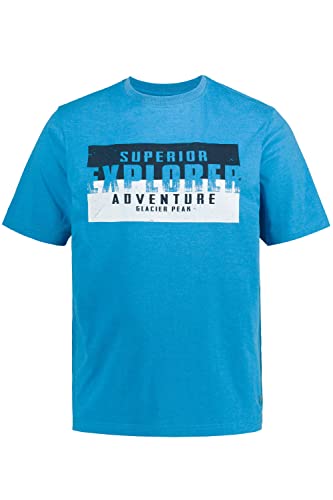 JP 1880 Menswear Big & Tall Plus Size L-8XL Explorer Print Tee Light Azure XXXXXXX-Large 808939738