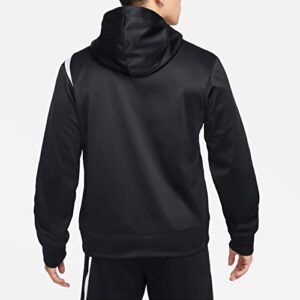 Nike Therma Men's Basketball Pullover Hoodie (as1, alpha, l, regular, regular, Black/White, Large)