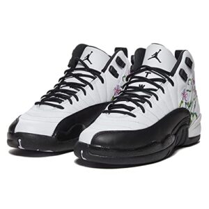 Jordan Air Jordan 12 Retro (Big Kid) White/Black/Vivid Green/Lavender Mist 5.5 Big Kid M