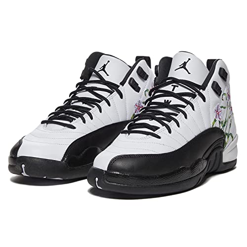 Jordan Air Jordan 12 Retro (Big Kid) White/Black/Vivid Green/Lavender Mist 5.5 Big Kid M