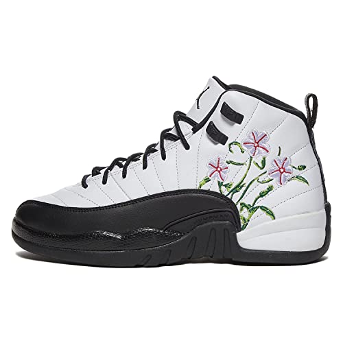 Jordan Air Jordan 12 Retro (Big Kid) White/Black/Vivid Green/Lavender Mist 5.5 Big Kid M