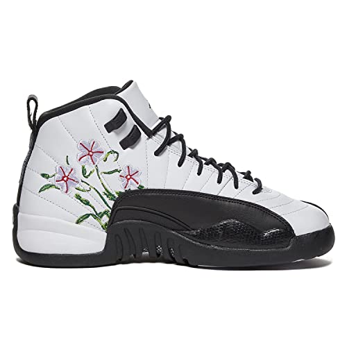 Jordan Air Jordan 12 Retro (Big Kid) White/Black/Vivid Green/Lavender Mist 5.5 Big Kid M