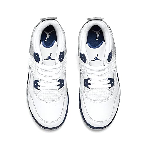 Jordan Jordan 4 Retro (Little Kid) White/Midnight Navy/Light Smoke Grey 12 Little Kid M