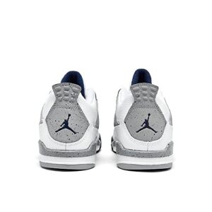 Jordan Jordan 4 Retro (Little Kid) White/Midnight Navy/Light Smoke Grey 12 Little Kid M