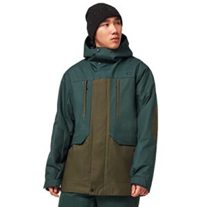 oakley standard sierra insulated jacket, hunter green/new dk brush, large
