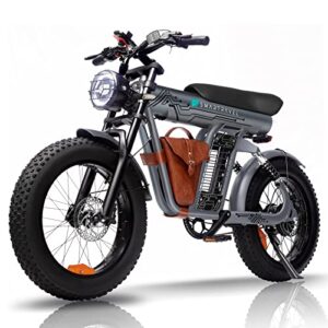 electric bike for adults,yyg ebike with 1200w brushless motor, 48v/20ah ,20”x4.0 ebikes,up to 32mph commuter electric bicycle,dual shock absorber electric motorcycle dirt bike(updated saddle)