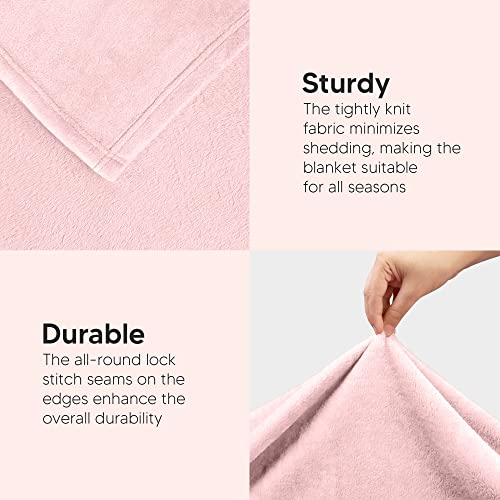 Utopia Bedding Fleece Blanket Throw Size Pink 300GSM Luxury Fuzzy Soft Anti-Static Microfiber Bed Blanket (60x50 Inches)