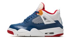 jordan air jordan 4 retro (big kid) french blue/white/gym red/pearl white 6 big kid m