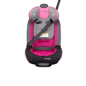 Safety 1st Crosstown All-in-One Convertible Car Seat, Rear-Facing 5-40 pounds, Forward-Facing 22-65 pounds, and Belt-Positioning Booster 40-100 pounds, Tickled Pink