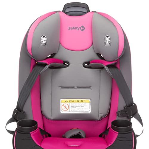 Safety 1st Crosstown All-in-One Convertible Car Seat, Rear-Facing 5-40 pounds, Forward-Facing 22-65 pounds, and Belt-Positioning Booster 40-100 pounds, Tickled Pink