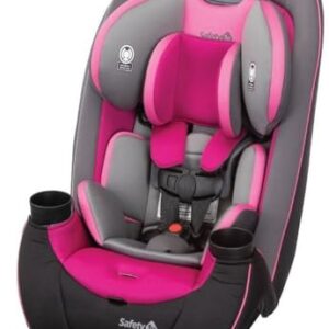 Safety 1st Crosstown All-in-One Convertible Car Seat, Rear-Facing 5-40 pounds, Forward-Facing 22-65 pounds, and Belt-Positioning Booster 40-100 pounds, Tickled Pink