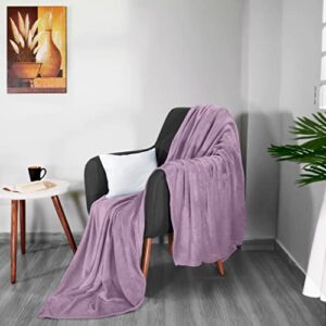 Utopia Bedding Fleece Blanket Queen Size Lilac 300GSM Luxury Fuzzy Soft Anti-Static Microfiber Bed Blanket (90x90 Inches)