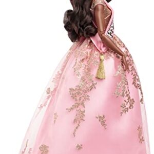 Barbie The Movie Doll, President Barbie Collectible Wearing Shimmery Pink and Gold Dress with Sash (Amazon Exclusive)