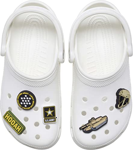 Crocs Unisex's Jibbitz Military Shoe Charms for Adults, US Army, 5 Pack