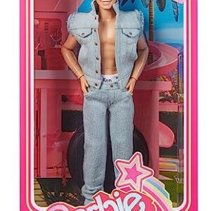 Barbie The Movie Collectible Ken Doll Wearing All-Denim Matching Set with Original Ken Signature Underwear