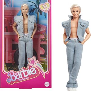 Barbie The Movie Collectible Ken Doll Wearing All-Denim Matching Set with Original Ken Signature Underwear