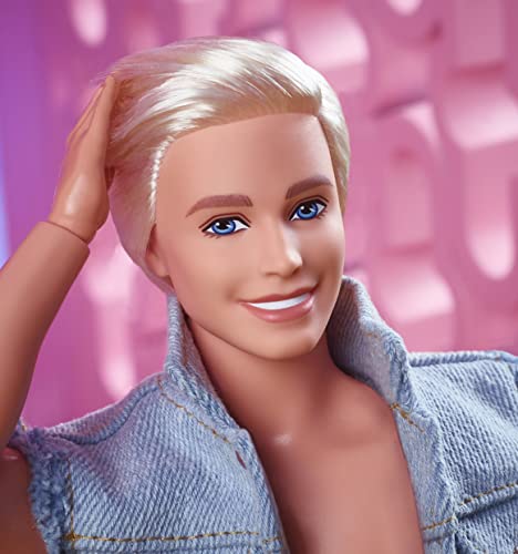 Barbie The Movie Collectible Ken Doll Wearing All-Denim Matching Set with Original Ken Signature Underwear