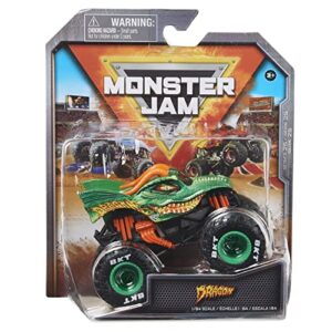 monster jam 2022 spin master 1:64 diecast truck: chase true heavy metal dragon