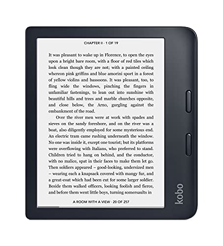 Kobo Libra 2 Black Bundle with Black SleepCover and AC Adapter | eReader 7" Waterproof WiFi 32GB