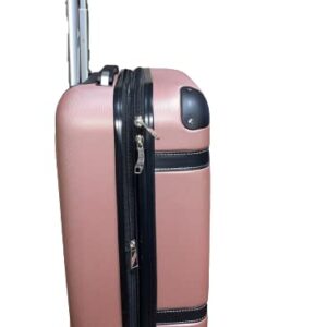 LONDON FOG Vintage Hardside Expandable Spinner Luggage,Midnight pink , Carry-On 20-Inch