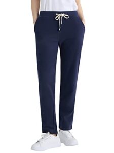 weintee women's cotton sweatpants with pockets plus size petite 2x navy