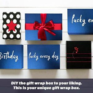 Ditwis 4 Pack 9.5x7x4 Inches Gift Boxes with Magnetic Closure Lids, Blue Magnetic Box for Wedding, Groomsmen Bridesmaid Proposal, Birthdays, Mother's Day